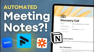 Send your AI Meeting Notes straight to Notion with Fathom & Zapier | Full Tutorial