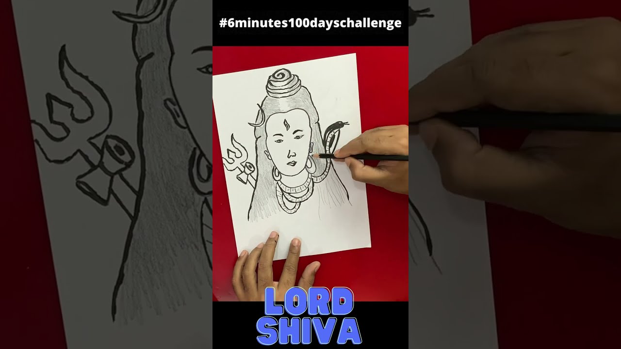 How to draw lord shiva #shorts