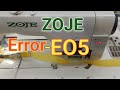 How to solve E-05 error in zoje sewing machine