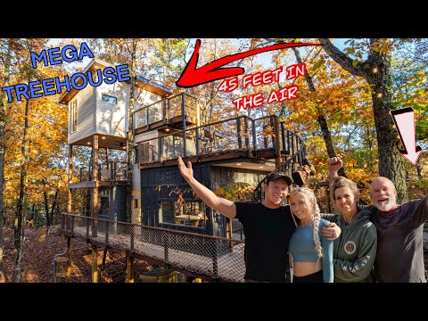 Skywalk Treehouse 1.5 YEAR TIMELAPSE - Family Builds First Ever Mega TREEHOUSE!