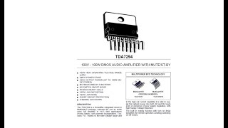 TDA7294 100 Watt Audio Amplifier IC