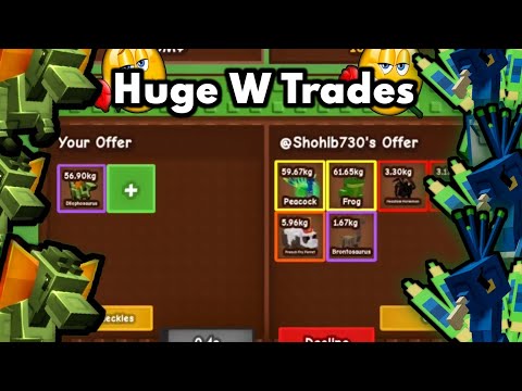 I Traded Huge Dilophosaurus for Huge Peacock & Huge Frog!😱🔥| Grow A Garden Trading Montage