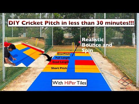 DIY Cricket Pitch in less than 30 MINUTES! (Easy HiPer Tile Install)