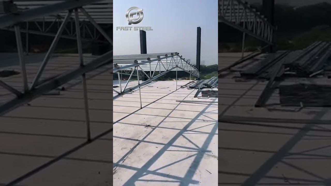 Roof steel trusses#steel #building #cnc #truss