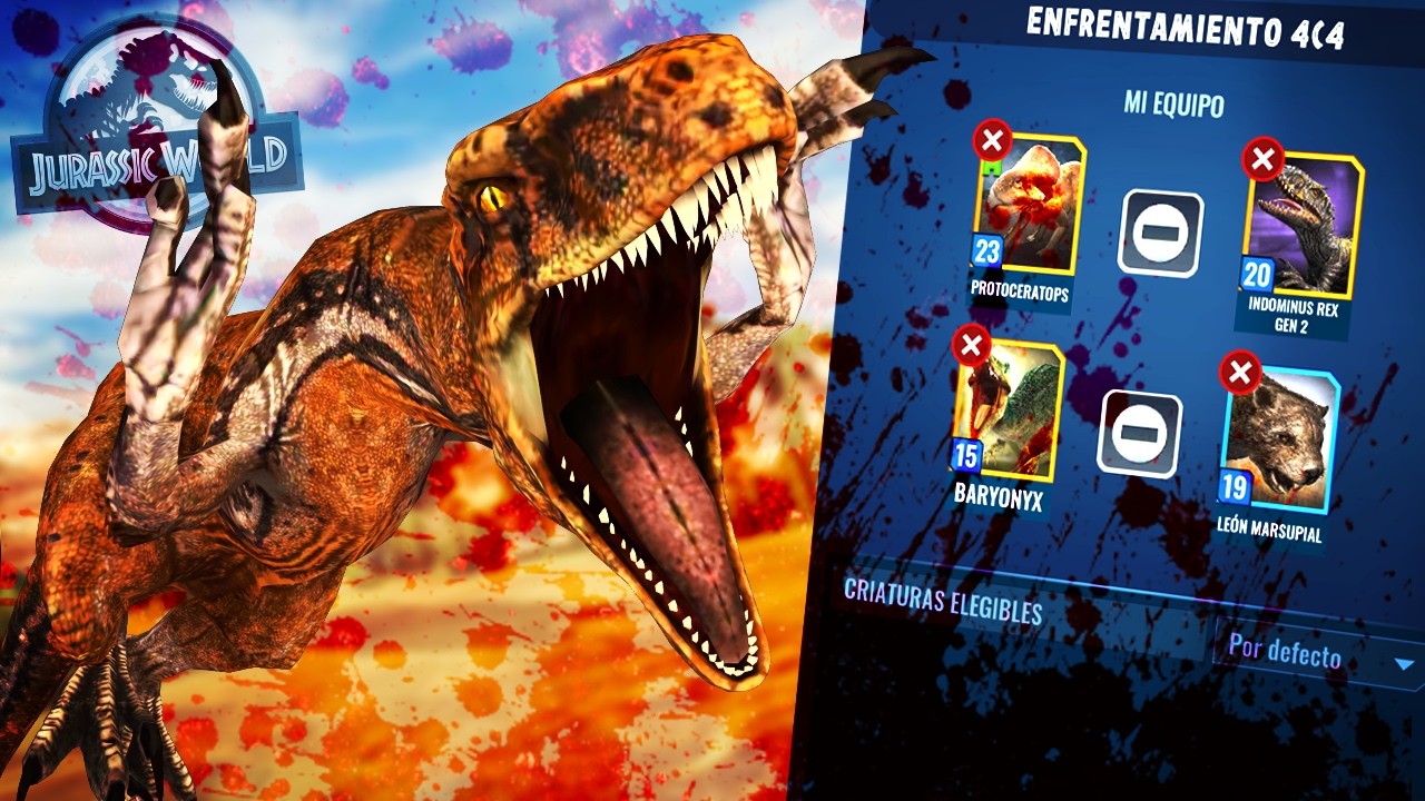 MEJOR EQUIPO 4v4 SOLO con RAROS y ÉPICOS Jurassic World Alive