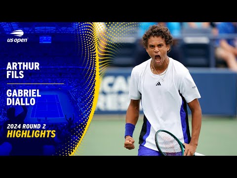 Arthur Fils vs. Gabriel Diallo Highlights | 2024 US Open Round 2