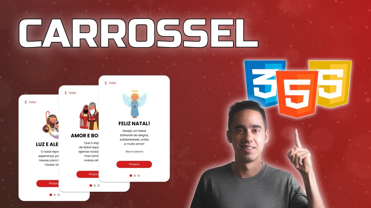 Carrossel de Natal com HTML, CSS e JavaScript (JS)