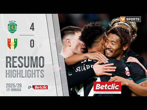Resumo: Sporting 4-0 Estrela Amadora (Liga 25/26 #12)