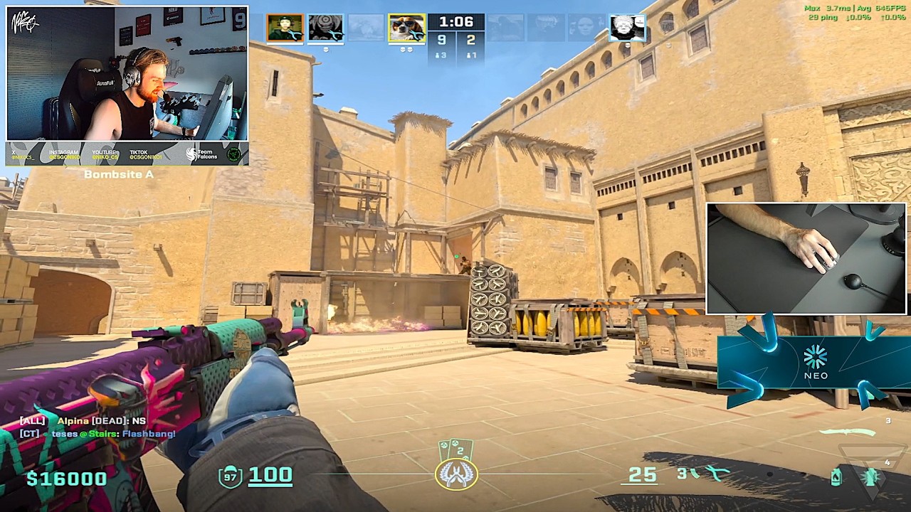 NiKo TEST NEW CS2 UPDATE ON STREAM WITH HANDCAM