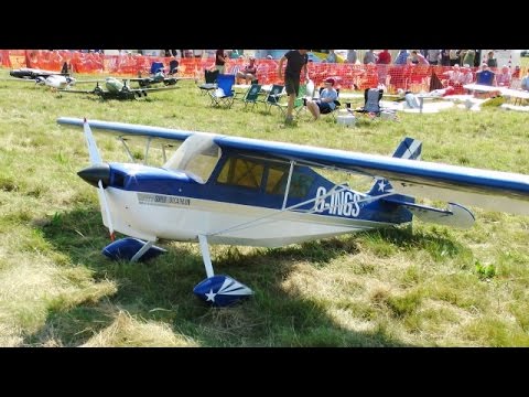 GIANT 47% SCALE PILOT RC SUPER DECATHLON ZDZ 210cc TWIN GAS -180 inch W/SPAN - LMA ELVINGTON - 2015