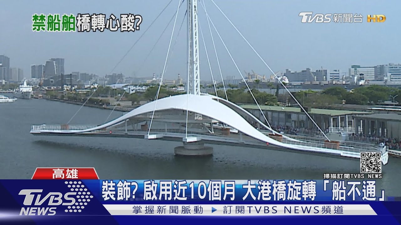 只有「旋轉秀」?大港橋尚未開放船舶通過 民代批:轉心酸