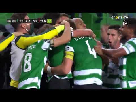 Goal | Golo S. Coates: Sporting (2)-1 Santa Clara (Liga 20/21 #22)