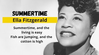 Summertime - Ella Fitzgerald Lyrics (HD Quality)