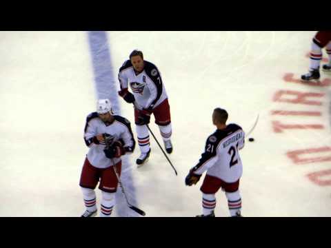 Jack Johnson during pregame warmup at the Blue Jackets @ Senators game