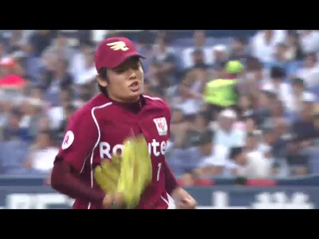 5回裏 イーグルス2番手・松井裕が二死1・2塁のピンチをしのぐ!! 2014/7/2 Bs-E