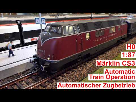 Moderne Märklin-H0-Anlage Update 6 – Lokwechsel in raffiniertem CS3-Ablauf – V 200 Loreley-Express