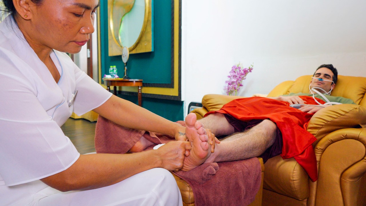 ASMR: Chinese Hydrogen Foot Reflexology Massage for Deep Sleep