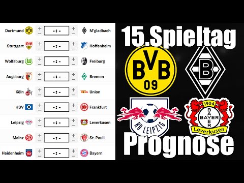 Bundesliga Matchday 15 25/26 Predictions | All Matches & Tips!