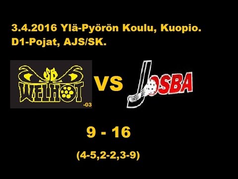 Kooste 3.4.2016 Kuopio,(D1) SB Welhot-03 - Josba Punainen(02) 9-16(4-5,2-2,3-9)
