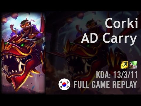 Corki AD Carry vs Lucian - Fury - KR Challenger Path 6.1