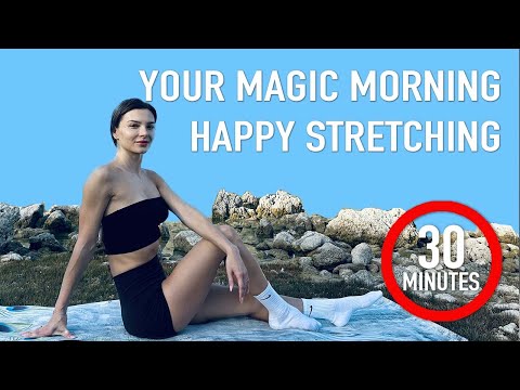 Morning Stretching by the Lake: 30-Minute Retreat on Crete