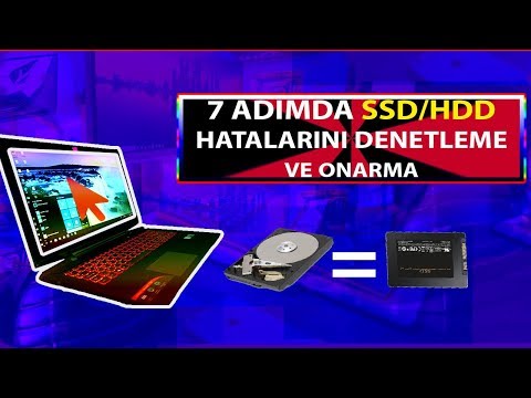 Harddisk SSD Hatalarını Denetleme ve Onarma Video