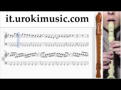 Lezioni di Flauto Dolce G. Mission Impossible - Theme Tutorial Spartito Parte#1 um-i276