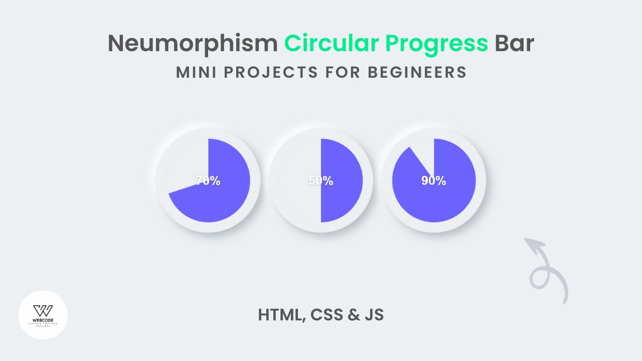 How to Create a Neumorphism Circular Progress Bar with HTML, CSS, & JavaScript