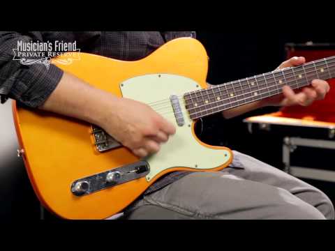 Fender Custom Shop 1960's Journeyman Relic Telecaster Electric Guitar, Faded Candy Tangerine