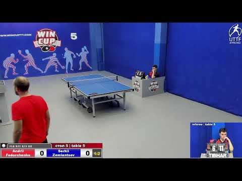 23:45 Федорченко Андрей 1-3 Земянцев Сергей cтол 5  ЮГ-6 14.04.22