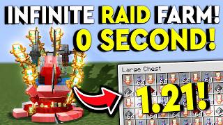 BEST 1.21 INFINITE RAID FARM! Minecraft Tutorial - JUST 0S!