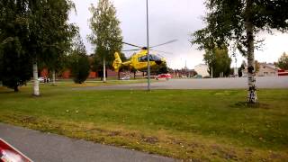preview picture of video 'Ambulance chopper lifting from Mikkeli HD FH60'