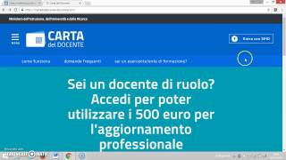 Carta del docente: come utilizzare il bonus di 500 euro-in 3 minuti