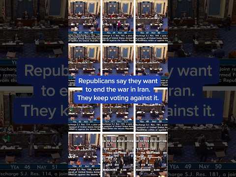 Republicans say they want to end the war in Iran. They keep voting against it.