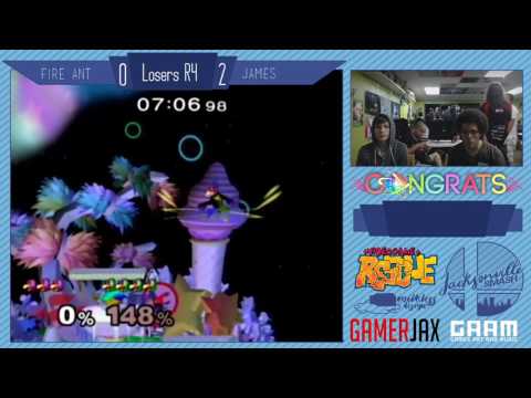 Jax Smash Weekly 2/16 -  Fire Ant(Falco) Vs James(Falco) - Melee Losers R4