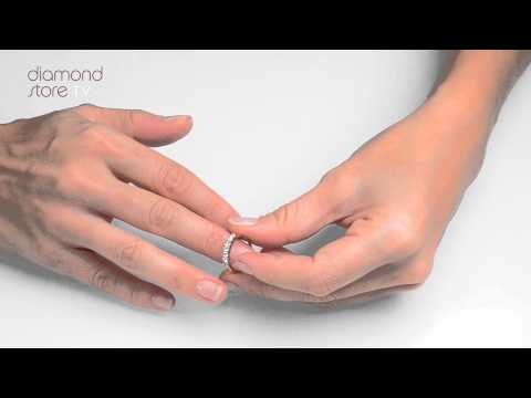 FT32-52XUA - Luscious Chloe 18K Gold 7 Stone Diamond Eternity Ring 0.30CT