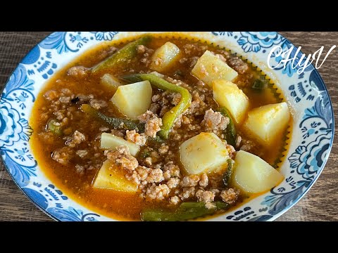 Carne Molida con Papas Y Rajas de Jalapeño