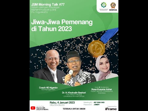 , title : 'JSM MORNING TALK #77 - JIWA-JIWA PEMENANG DI TAHUN 2023'