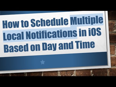 How to Schedule Multiple Local Notifications in iOS Based on Day and Time