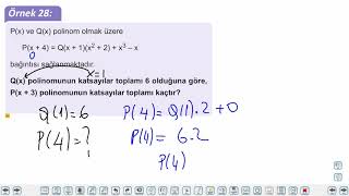Eğitim Vadisi TYT Matematik 44.Föy Polinomlar 2 Konu Anlatım Videoları