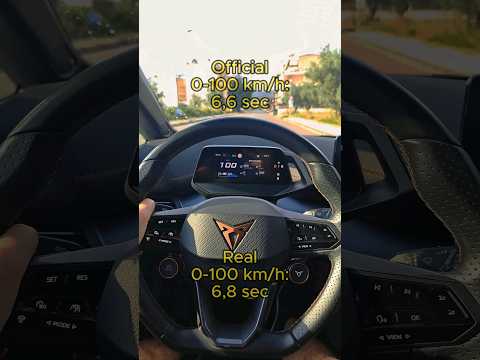 CUPRA Born e-Boost 231 PSOfficial vs Real 0-100 km/h 🏁 #cupra #cupraborn