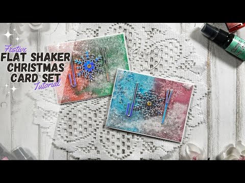 Festive Flat Shaker Card Duo Tutorial | Christmas in July Series