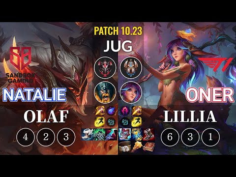 SB Natalie Olaf vs T1 Oner Lillia Jungle - KR Patch 10.23