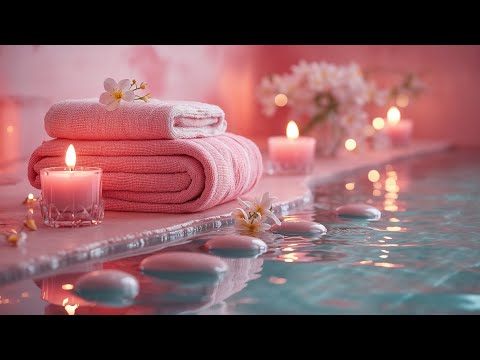  Pink Candle Spa Ambience – Relaxing Music for Stress Relief & Deep Sleep 😴✨