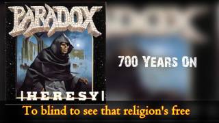 Paradox - 700 Years On - Lyrics