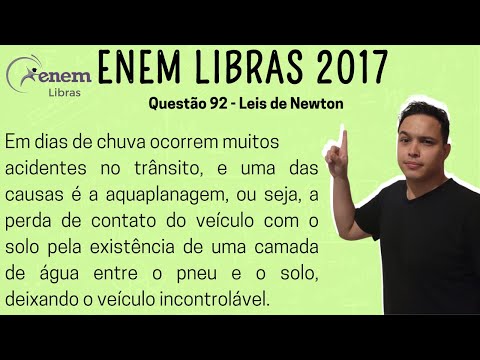 ENEM Libras 2017 - Em dias de chuva ocorrem muitos acidentes no trânsito, e uma das causas é a