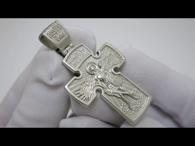 Срібний хрест "Архангел Михаїл" вкх270 Відео огляд
