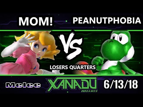 S@X 254 SSBM - MOM! (Peach) Vs. Peanutphobia (Yoshi) - Smash Melee Losers Quarters