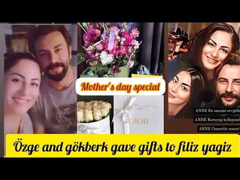Özge yagiz and gökberk gave gifts to filiz yagiz on mother's day!
