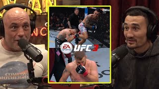 Rogan You learned that spinning kick from a video game? | Joe Rogan & Max Holloway